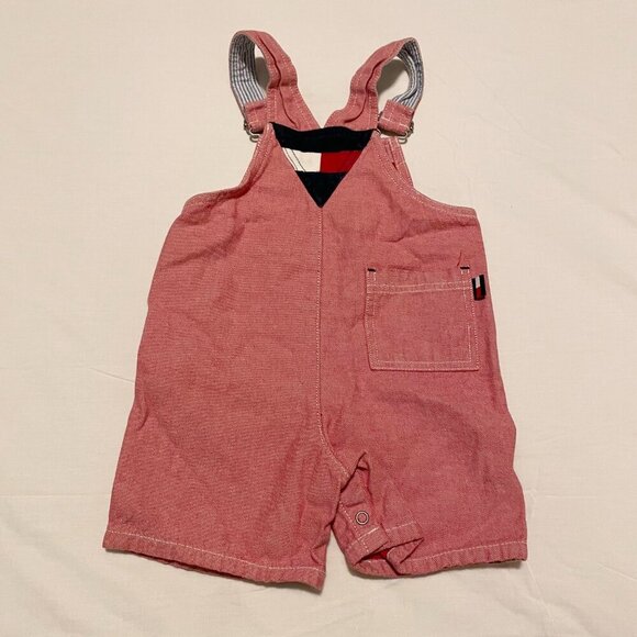 Vintage Tommy Hilfiger Toddler Overalls 12 - 18 M Red Truck - Picture 12 of 16
